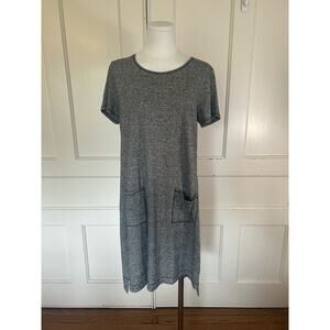 Eileen Fisher Hemp Organic Cotton Tunic Dress Womens Size Small Black White NWT